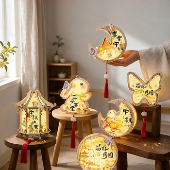Σετ DIY φανοστάτης καλλιγραφίας για Φεστιβάλ Σελήνης, χειροποίητο, παιδικό, αρχαίο στυλ, για το έτος του Αλόγου, μοντέλο 2026