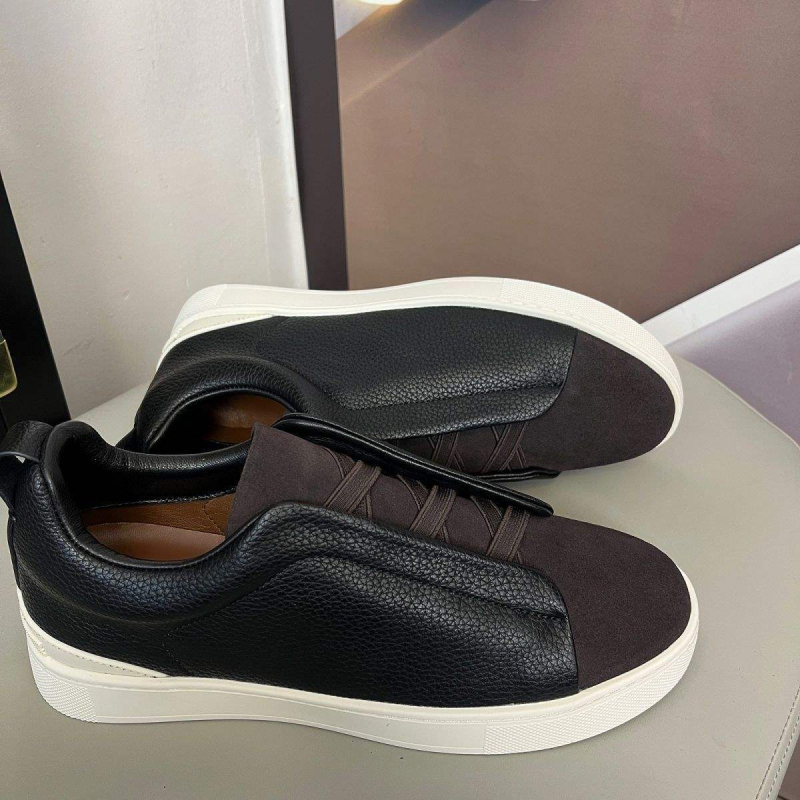 Ανδρικά sneakers χωρίς κορδόνια με διασταυρούμενες ελαστικές λουρίδες, πάνελ δέρματος σε patchwork, αντιολισθητικά, casual/επαγγελματικά παπούτσια