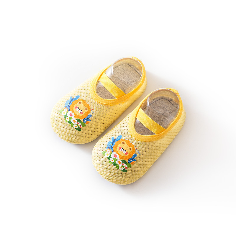 Șosete de podea pentru bebeluși, vară, 0–12 luni, unisex, antiderapante, talpă moale, respirabile, pentru învățarea mersului