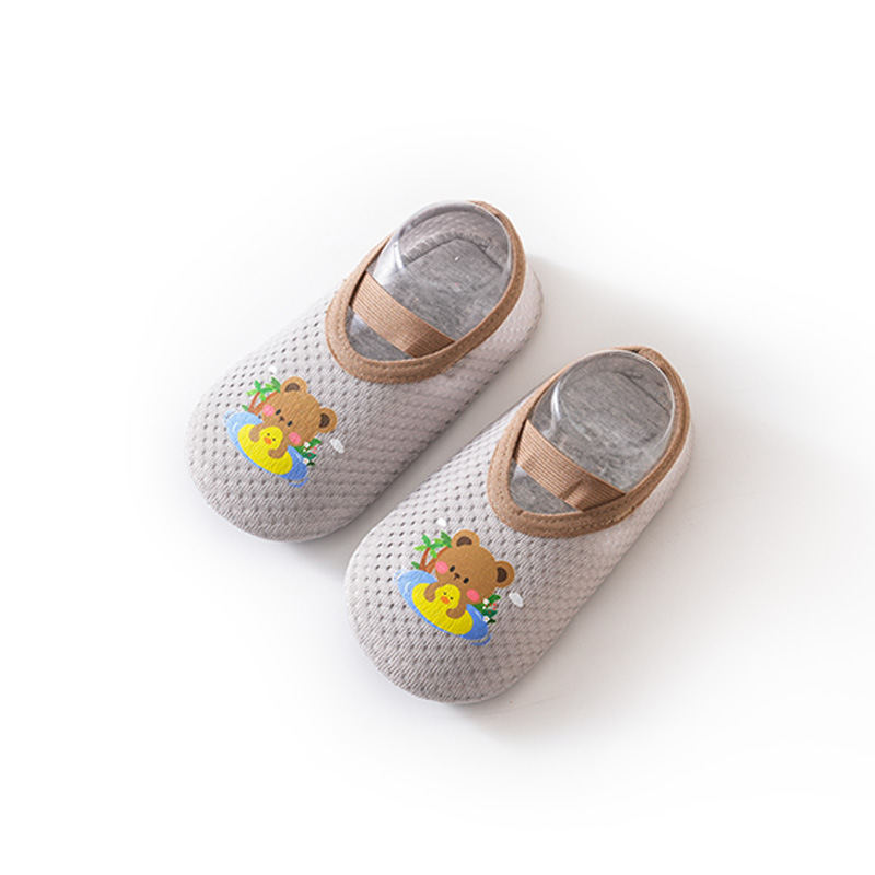 Șosete de podea pentru bebeluși, vară, 0–12 luni, unisex, antiderapante, talpă moale, respirabile, pentru învățarea mersului