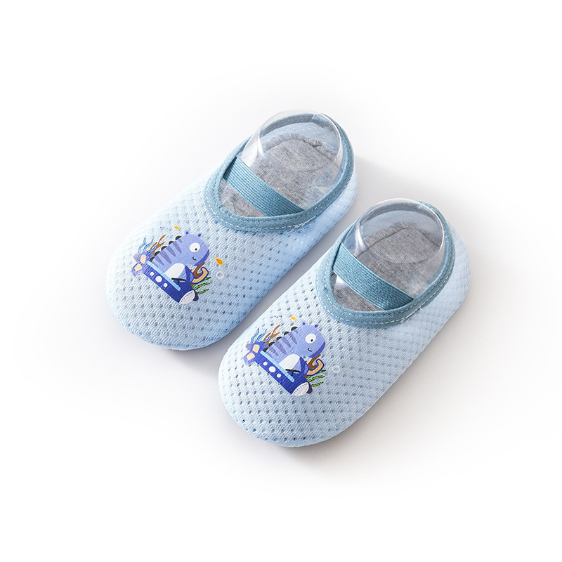 Șosete de podea pentru bebeluși, vară, 0–12 luni, unisex, antiderapante, talpă moale, respirabile, pentru învățarea mersului