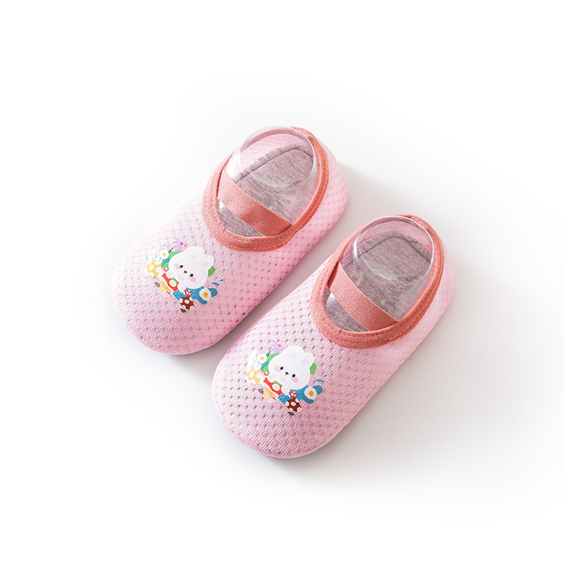Șosete de podea pentru bebeluși, vară, 0–12 luni, unisex, antiderapante, talpă moale, respirabile, pentru învățarea mersului
