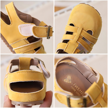 Παιδικά σανδάλια Birkenstock στυλ για το καλοκαίρι, άνω μέρος από συνθετικό δέρμα, υφασμένες λουρίδες, Velcro κούμπωμα, αντιολισθητική μαλακή σόλα, παραλία και καθημερινή χρήση