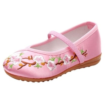 Pantofi de dans pentru copii, moi, cu broderie, stil balet, pentru antrenament, estetică etnică.
