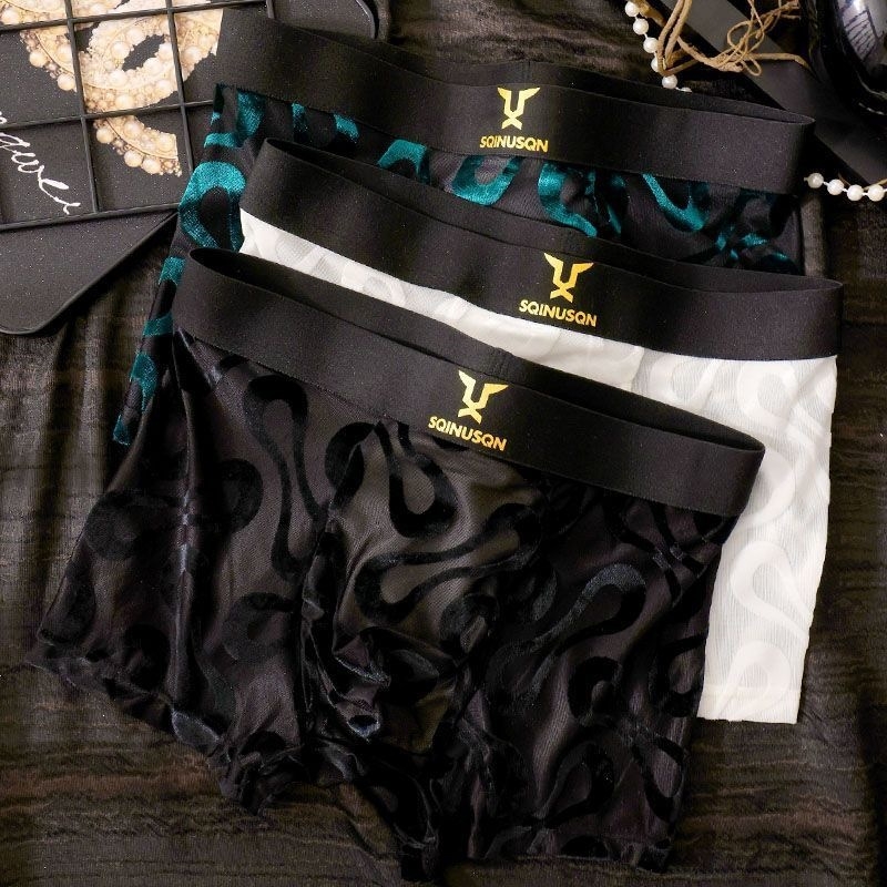 Ανδρικά διχτυωτά εσώρουχα, boxer briefs με μέση για νέους άνδρες