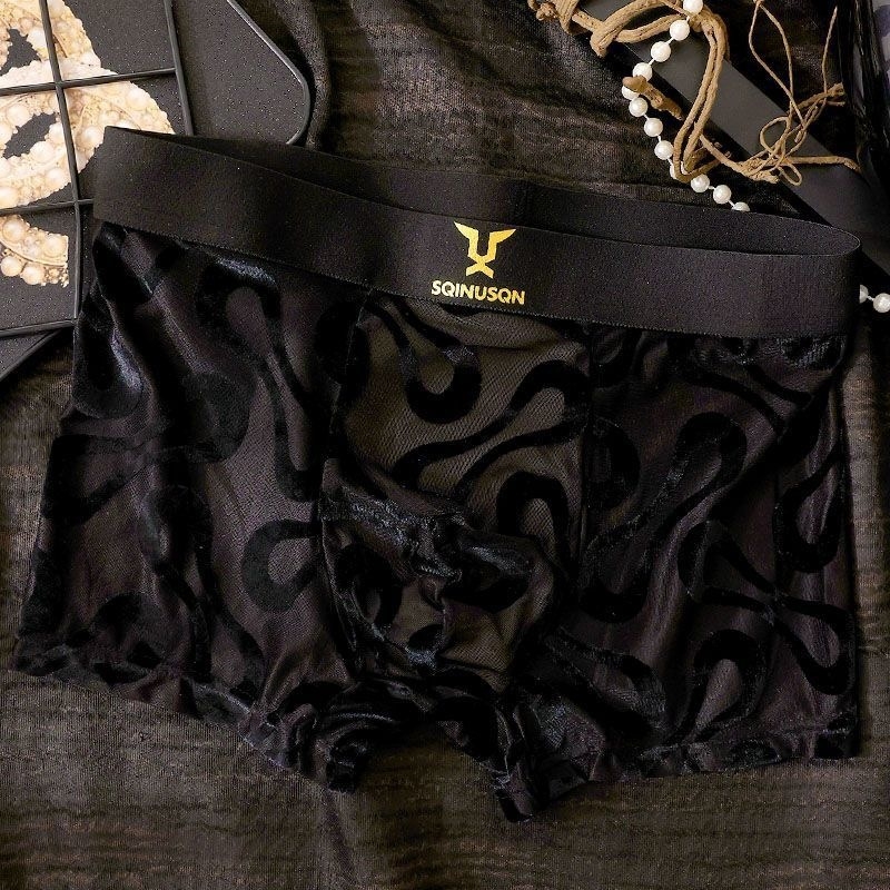 Ανδρικά διχτυωτά εσώρουχα, boxer briefs με μέση για νέους άνδρες