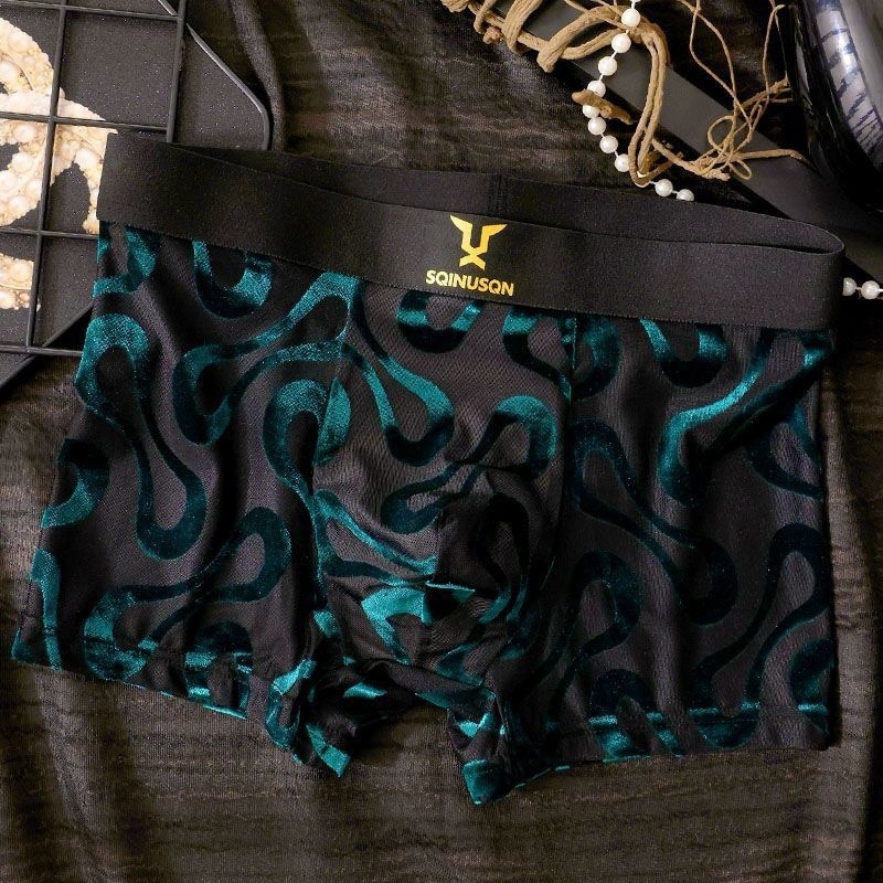 Ανδρικά διχτυωτά εσώρουχα, boxer briefs με μέση για νέους άνδρες