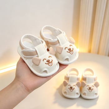 Pantofi de mers pentru bebeluși, talpă moale, antiderapantă, 6–12 luni, talpă din cauciuc, vară, unisex
