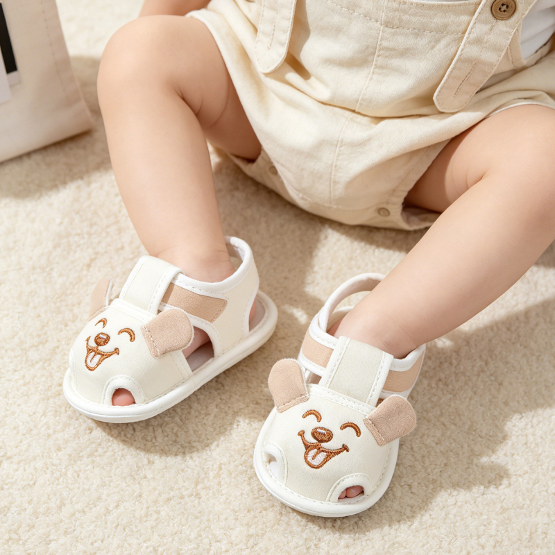 Pantofi de mers pentru bebeluși, talpă moale, antiderapantă, 6–12 luni, talpă din cauciuc, vară, unisex