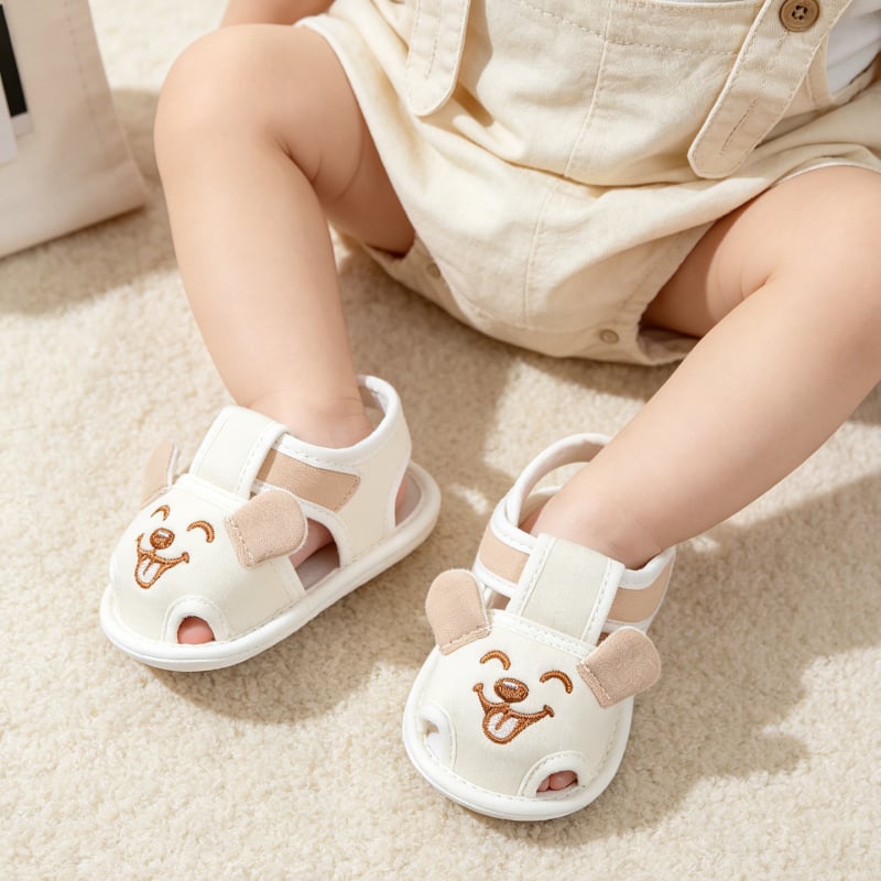 Pantofi de mers pentru bebeluși, talpă moale, antiderapantă, 6–12 luni, talpă din cauciuc, vară, unisex