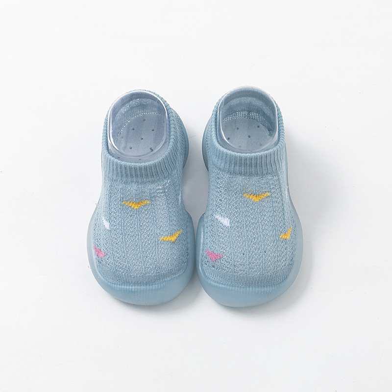 Pantofi bebeluși din plasă respirabilă, încălțăminte tip șosetă, talpă moale, interior, unisex, 0–3 ani, vară, antiderapant.