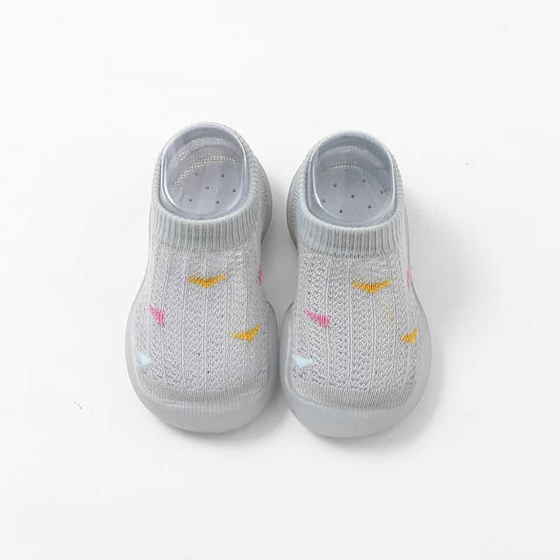 Pantofi bebeluși din plasă respirabilă, încălțăminte tip șosetă, talpă moale, interior, unisex, 0–3 ani, vară, antiderapant.