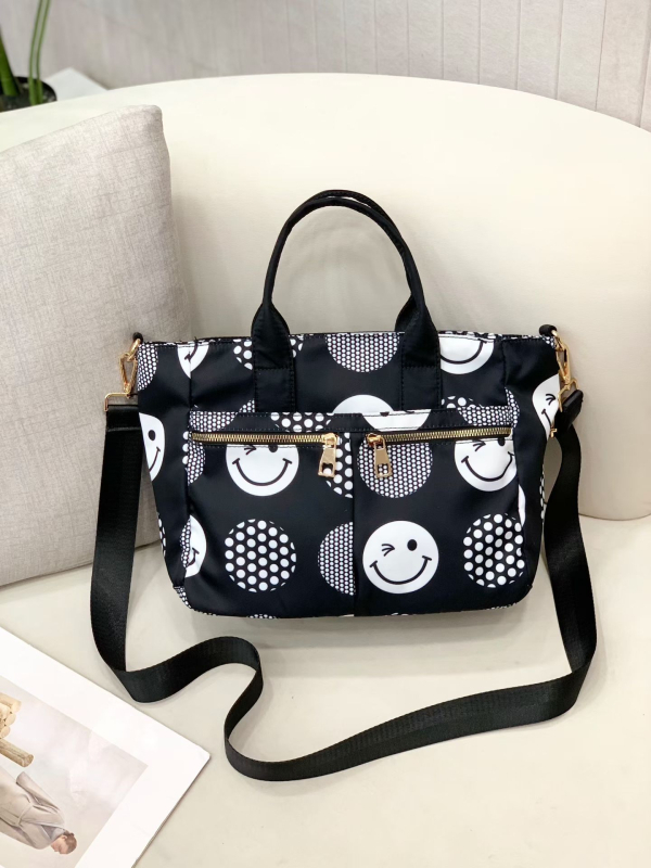 Γυναικεία τσάντα crossbody από νάιλον, αδιάβροχη και ελαφριά, με πολλές θήκες, καθημερινός μινιμαλιστικός σχεδιασμός, μεσαίου μεγέθους