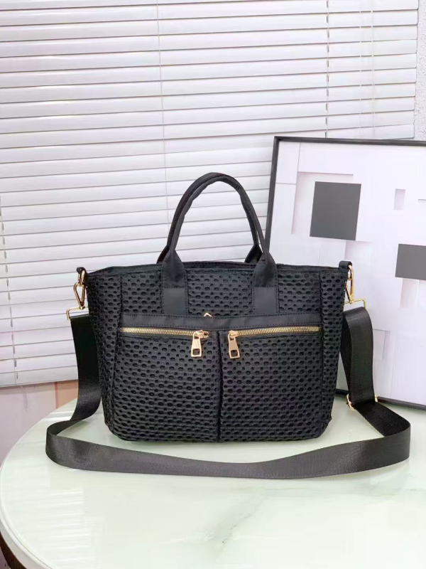 Γυναικεία τσάντα crossbody από νάιλον, αδιάβροχη και ελαφριά, με πολλές θήκες, καθημερινός μινιμαλιστικός σχεδιασμός, μεσαίου μεγέθους