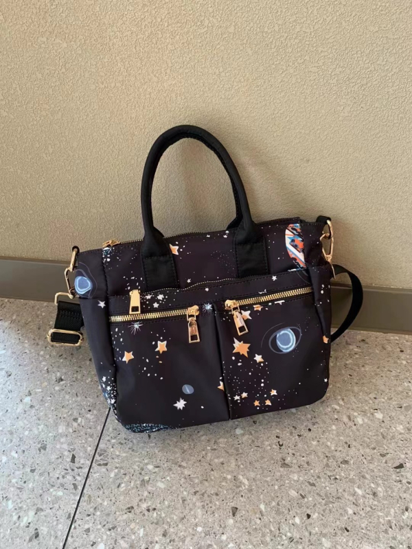 Γυναικεία τσάντα crossbody από νάιλον, αδιάβροχη και ελαφριά, με πολλές θήκες, καθημερινός μινιμαλιστικός σχεδιασμός, μεσαίου μεγέθους