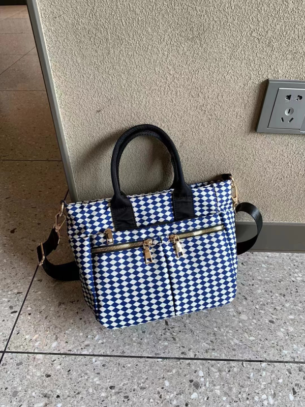 Γυναικεία τσάντα crossbody από νάιλον, αδιάβροχη και ελαφριά, με πολλές θήκες, καθημερινός μινιμαλιστικός σχεδιασμός, μεσαίου μεγέθους