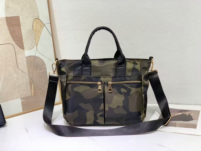 Γυναικεία τσάντα crossbody από νάιλον, αδιάβροχη και ελαφριά, με πολλές θήκες, καθημερινός μινιμαλιστικός σχεδιασμός, μεσαίου μεγέθους