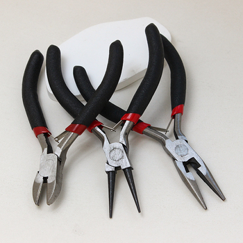 Σετ εργαλείων DIY κατασκευής κοσμημάτων με χάντρες: πένσες μυτερές, πένσες κεκλιμένες, πένσες στρογγυλές και μικρές πένσες