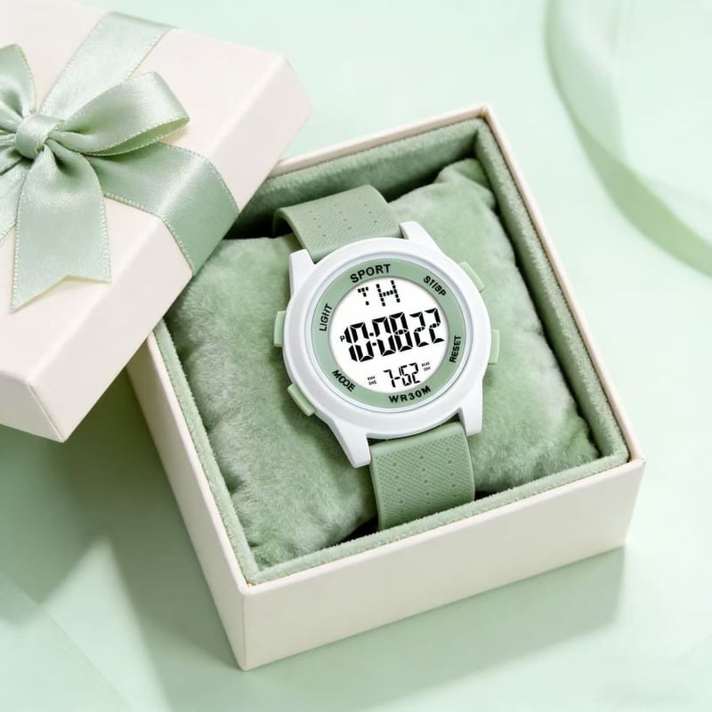 Ceas digital pentru elevi, unisex, multifuncțional, cu cadran de 47 mm, afișaj luminos, pentru alergare și purtare zilnică.