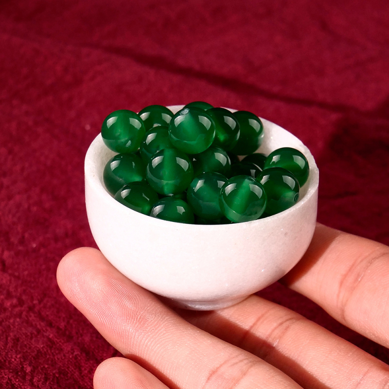 Κόκκινες agate χάντρες για DIY κοσμήματα – ημιτελείς σφαιρικές χάντρες, 10 mm