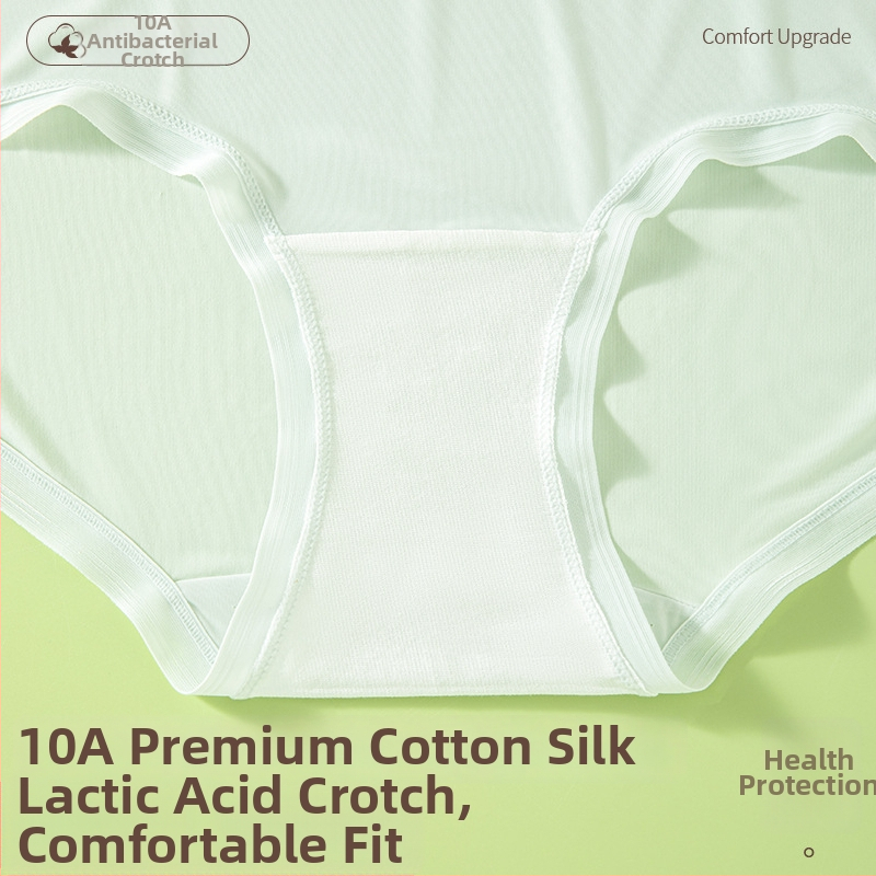 Dievčenské spodné prádlo Ice Silk so stredným pásom, ultratenké, rýchloschnúce, telové, antibakteriálne v rozkroku, jednofarebné