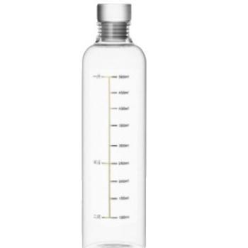 Hideg tea palack, boroszilikát üvegből, 500 ml, hordozható, zárható, ideális hideg teához és hideg vízhez