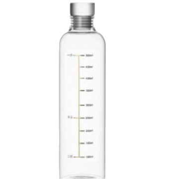 Hideg tea palack, boroszilikát üvegből, 500 ml, hordozható, zárható, ideális hideg teához és hideg vízhez
