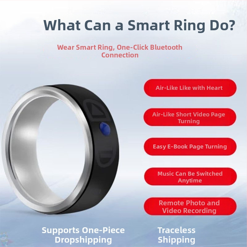 Nový inteligentný prsteň s funkciou Bluetooth Selfie, bezdrôtovým ovládaním videa a otáčaním stránok elektronických kníh