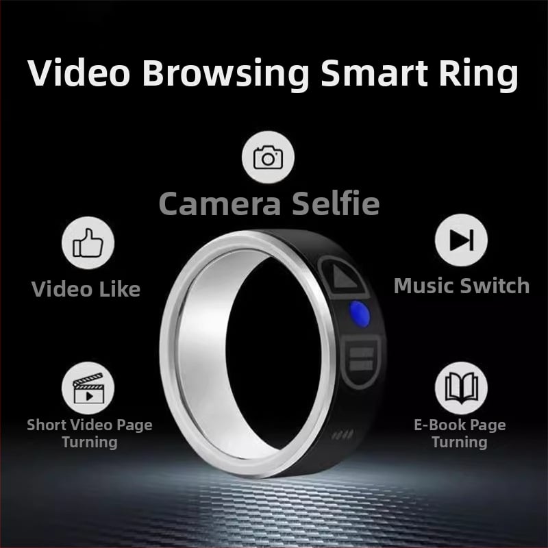 Inteligentný Bluetooth prsteň na diaľkové ovládanie pre krátke videá, otáčanie stránok, tlačidlo podobné elektronickej knihe, krúžok na selfie, prenosný