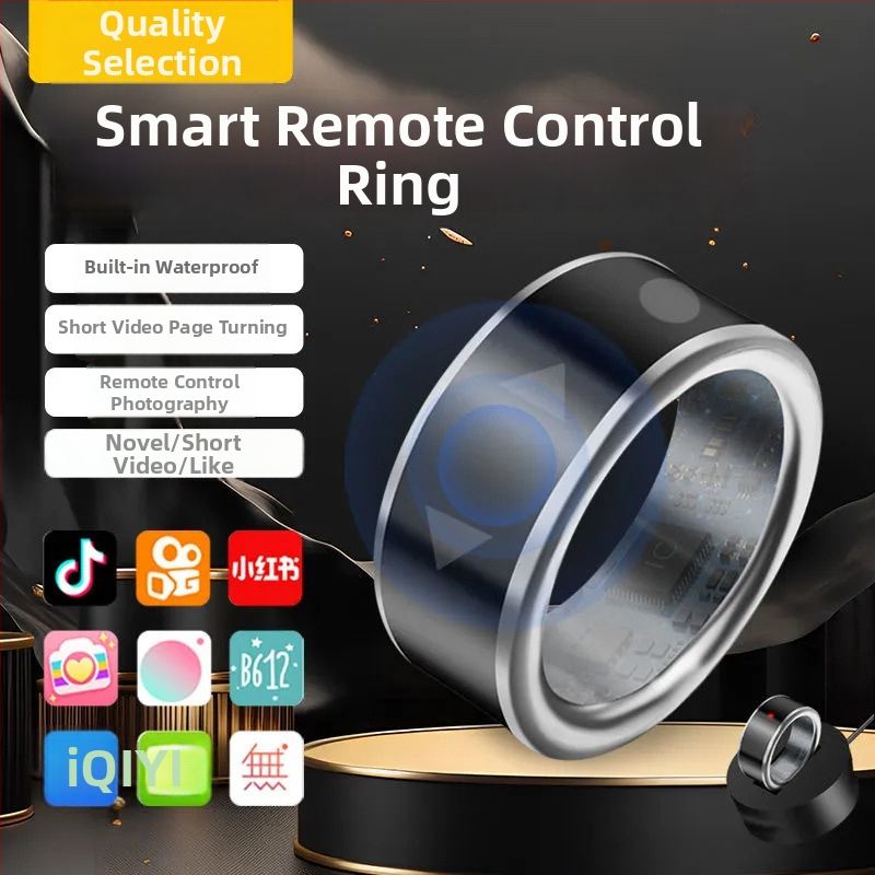 Inteligentný Bluetooth prsteň na diaľkové ovládanie pre krátke videá, otáčanie stránok, tlačidlo podobné elektronickej knihe, krúžok na selfie, prenosný