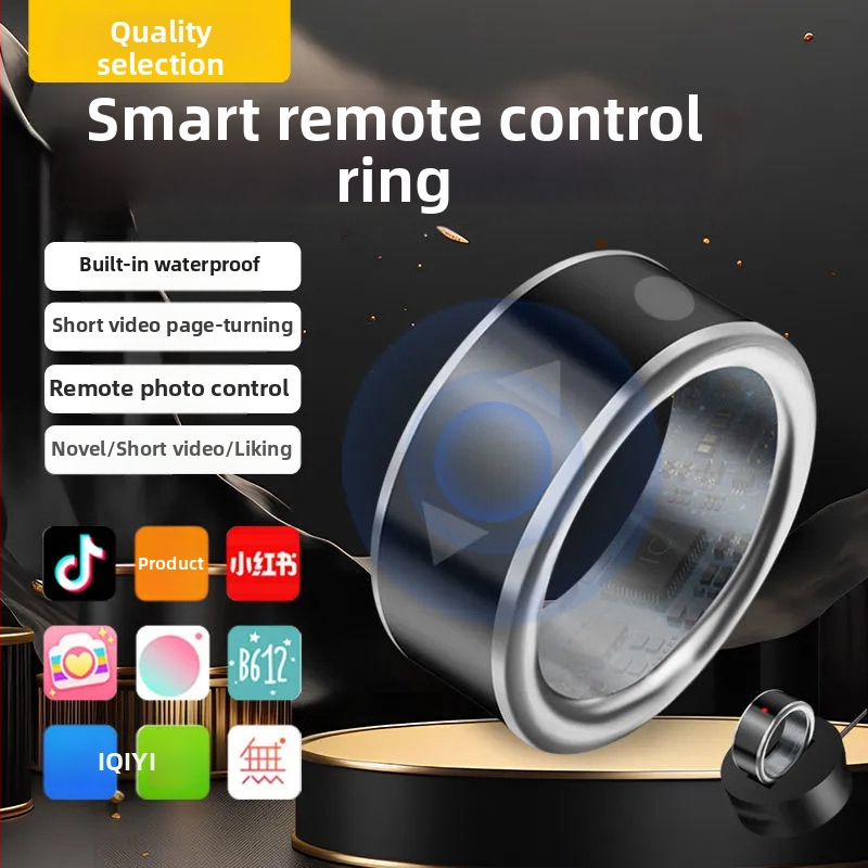 Inteligentný Bluetooth prsteň na diaľkové ovládanie pre krátke videá, otáčanie stránok, tlačidlo podobné elektronickej knihe, krúžok na selfie, prenosný