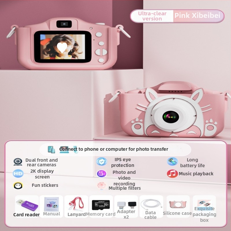 Detský digitálny fotoaparát s tlačou HD videa a fotografií