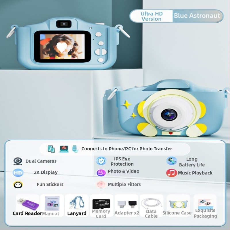 Detský digitálny fotoaparát s tlačou HD videa a fotografií