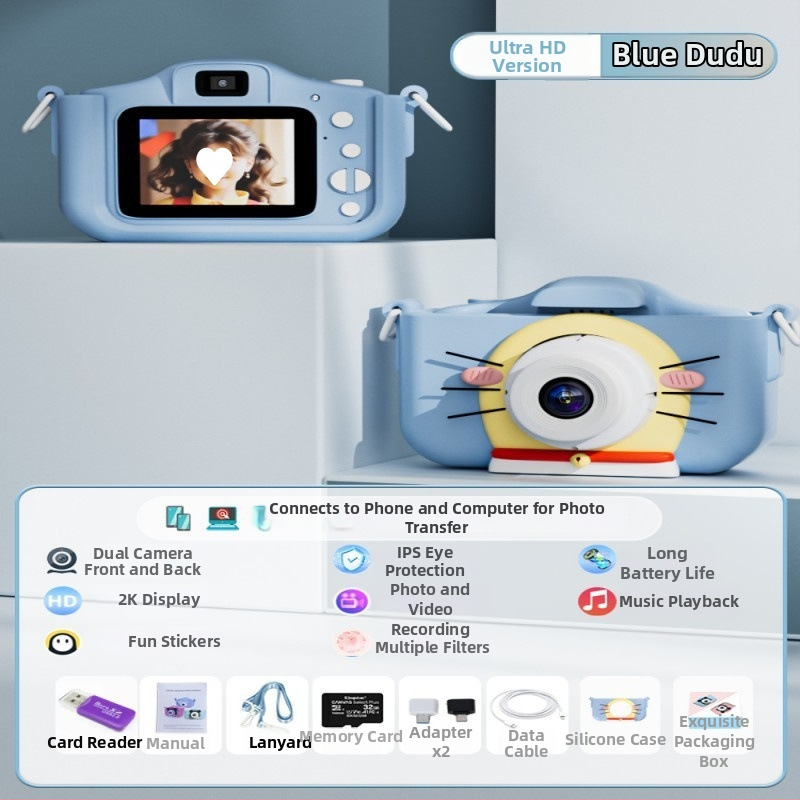 Detský digitálny fotoaparát s tlačou HD videa a fotografií