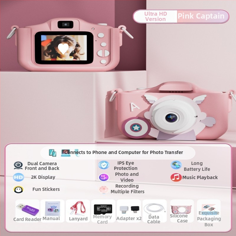 Detský digitálny fotoaparát s tlačou HD videa a fotografií