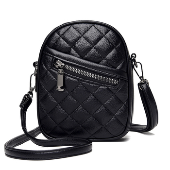 Γυναικεία PU τσάντα ώμου, μικρή τετράγωνη crossbody, κορεατικό casual μινιμαλιστικό στυλ