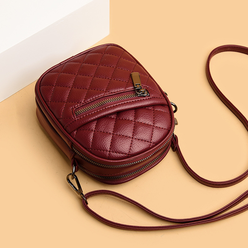 Γυναικεία PU τσάντα ώμου, μικρή τετράγωνη crossbody, κορεατικό casual μινιμαλιστικό στυλ
