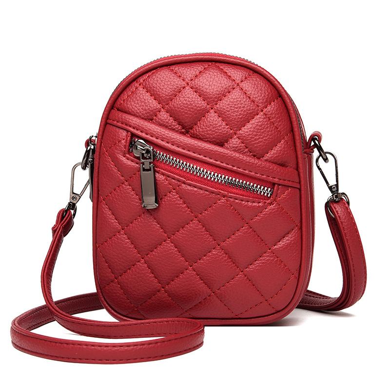 Γυναικεία PU τσάντα ώμου, μικρή τετράγωνη crossbody, κορεατικό casual μινιμαλιστικό στυλ
