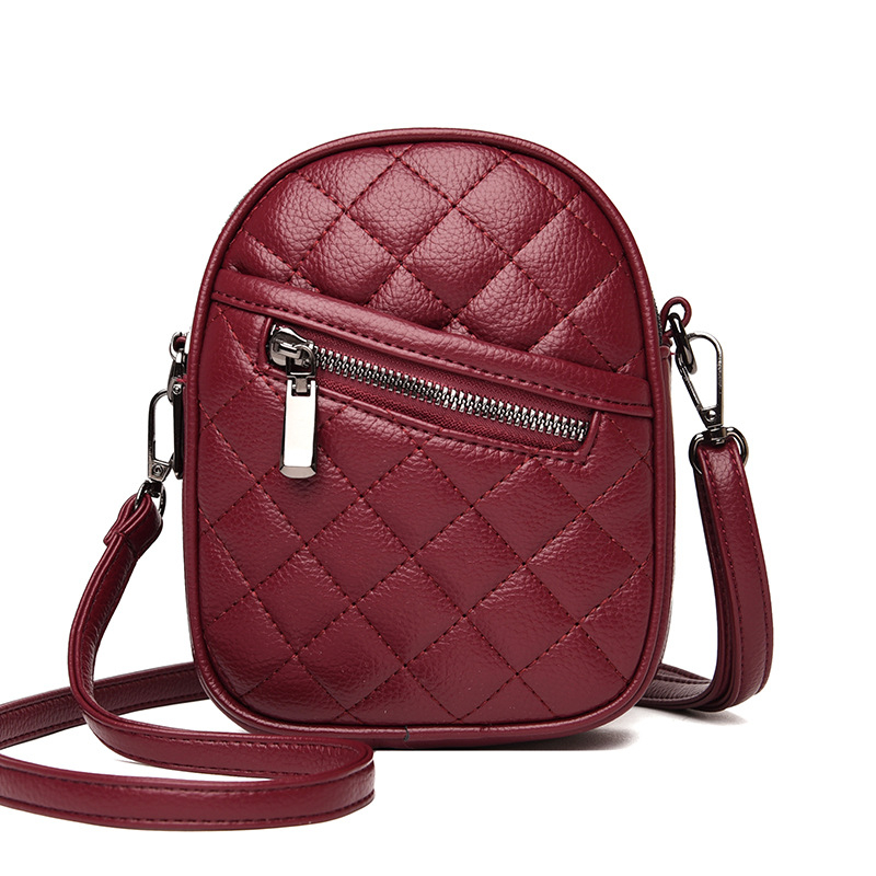 Γυναικεία PU τσάντα ώμου, μικρή τετράγωνη crossbody, κορεατικό casual μινιμαλιστικό στυλ