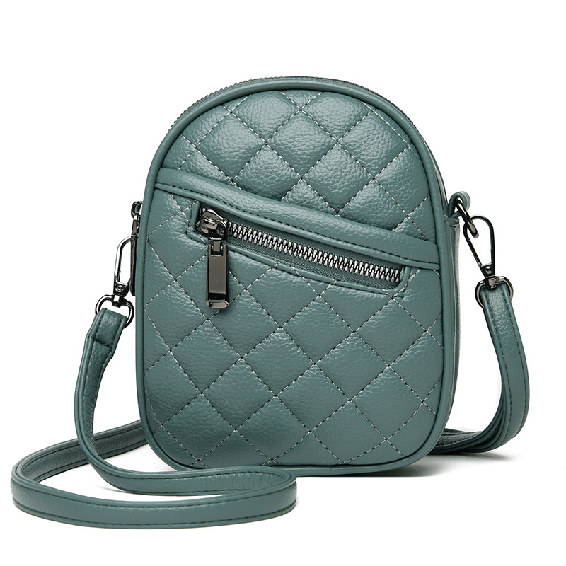 Γυναικεία PU τσάντα ώμου, μικρή τετράγωνη crossbody, κορεατικό casual μινιμαλιστικό στυλ