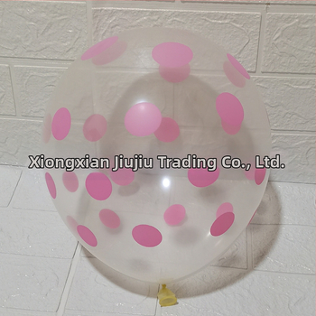 Balon roz cu buline, 12 inch, transparent din latex, decor pentru ziua de naștere