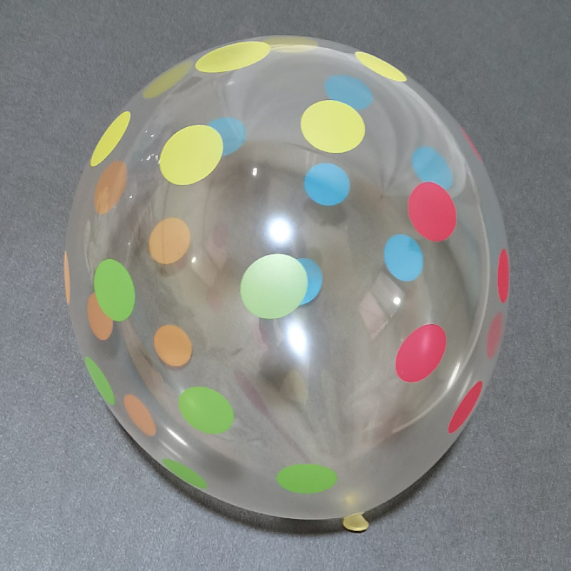 Balon roz cu buline, 12 inch, transparent din latex, decor pentru ziua de naștere