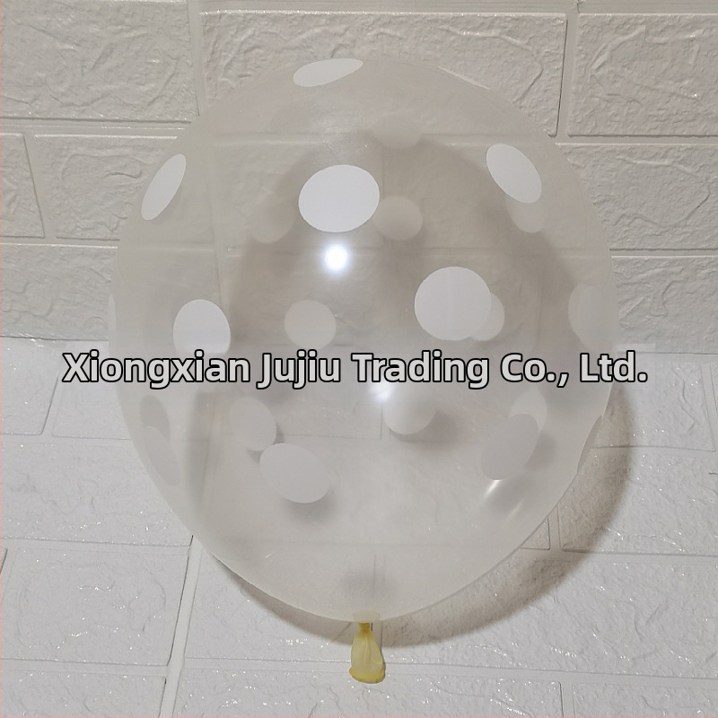 Balon roz cu buline, 12 inch, transparent din latex, decor pentru ziua de naștere