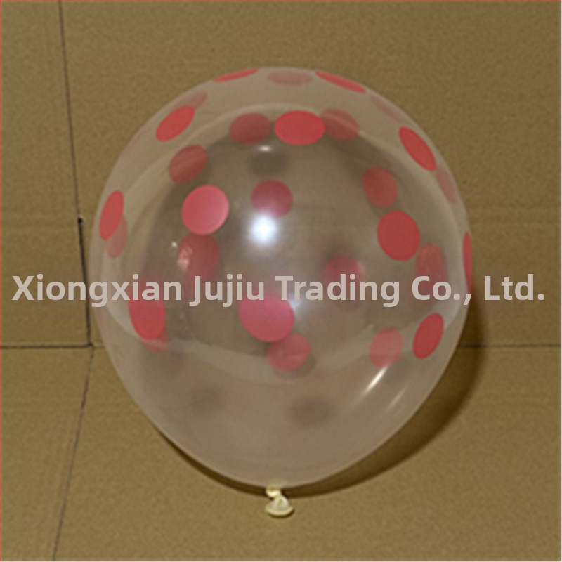 Balon roz cu buline, 12 inch, transparent din latex, decor pentru ziua de naștere