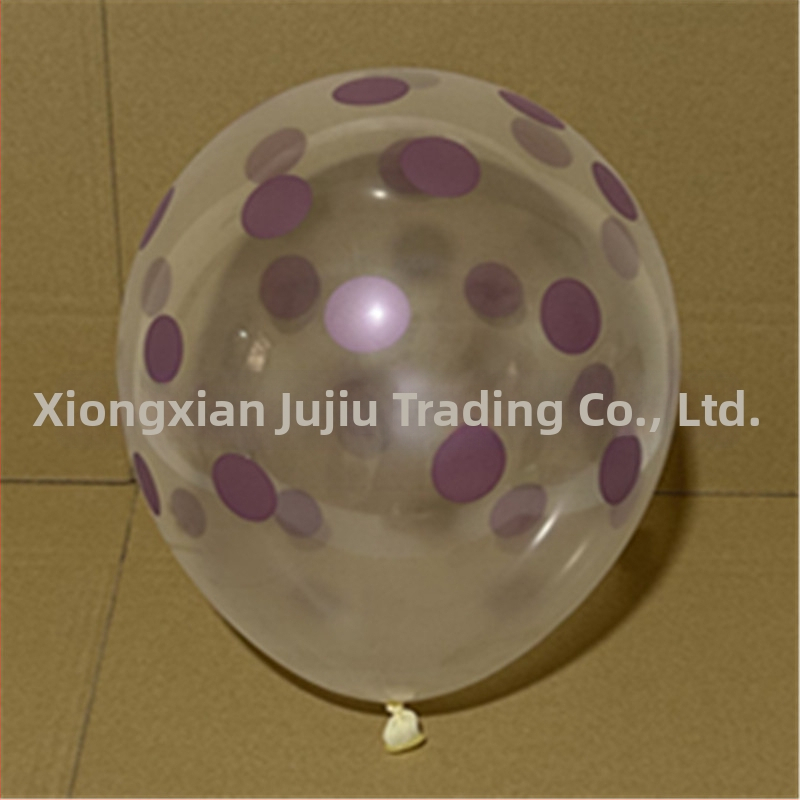 Balon roz cu buline, 12 inch, transparent din latex, decor pentru ziua de naștere