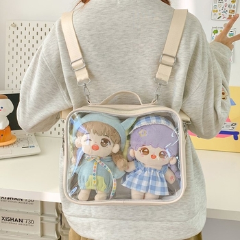 20 cm σακίδιο για κορίτσια με κέντημα γάτας, anime-στυλ, απλός σχολικός σχεδιασμός, χιαστί τσάντα