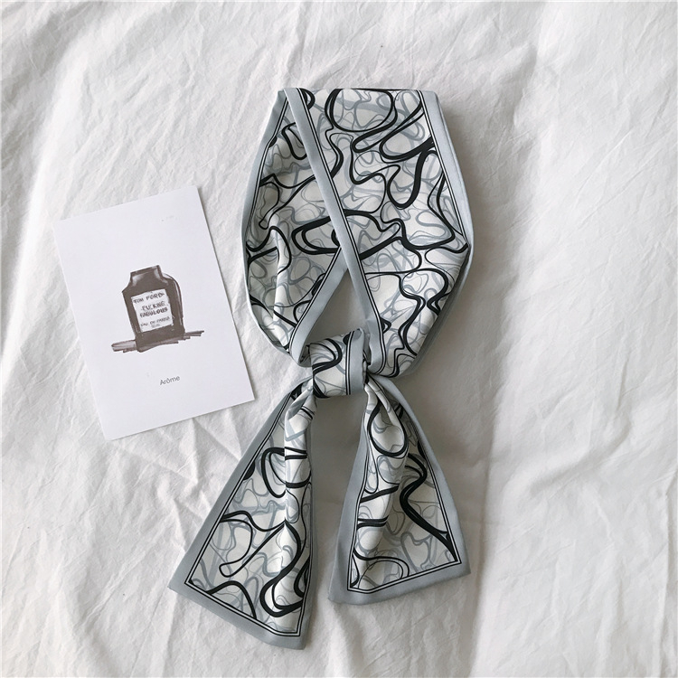 Γυναικείος μακρύς λεπτός φουλάρι με μικρό σχέδιο καρδιάς, άνοιξη-καλοκαίρι, πολυχρηστικό αξεσουάρ