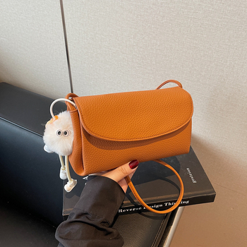 Geantă de damă crossbody, monocromă, ușoară și casuală, cu buzunar pentru telefon, formă de pernă