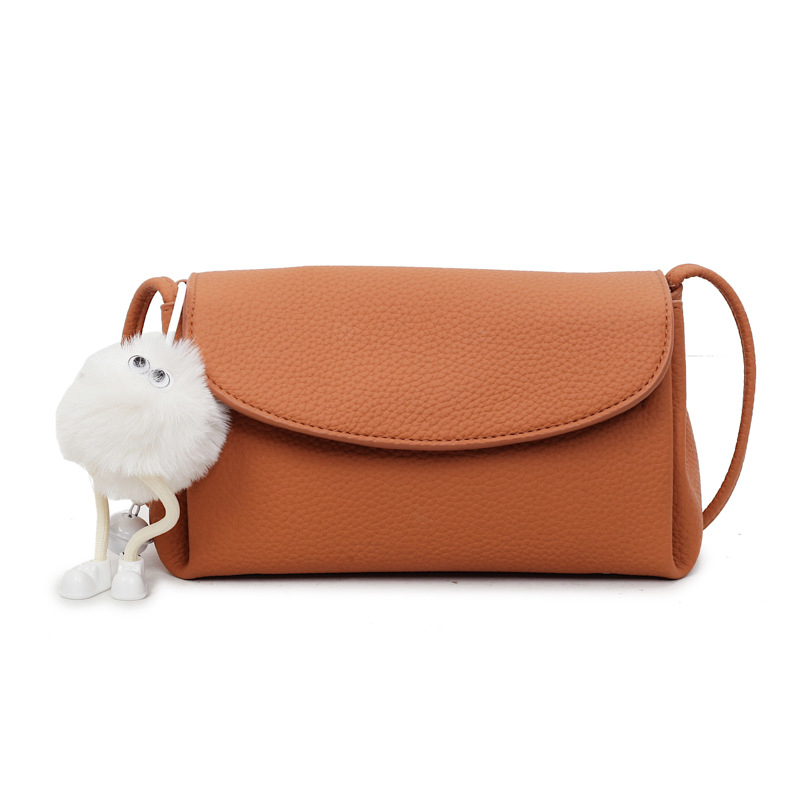 Geantă de damă crossbody, monocromă, ușoară și casuală, cu buzunar pentru telefon, formă de pernă