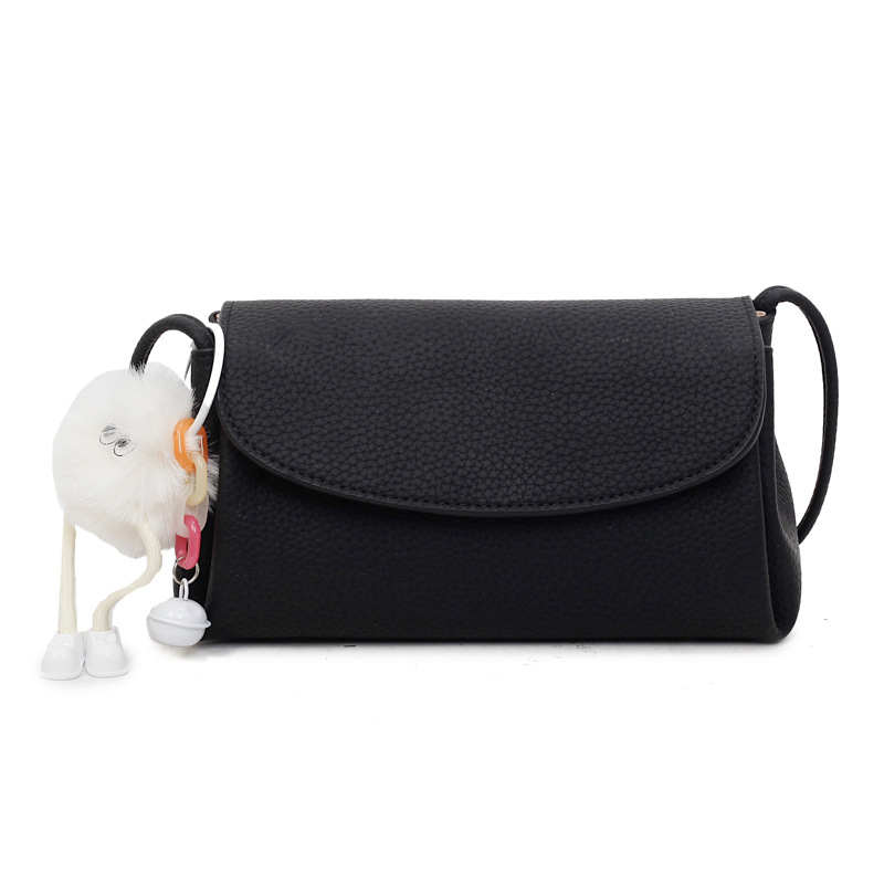 Geantă de damă crossbody, monocromă, ușoară și casuală, cu buzunar pentru telefon, formă de pernă